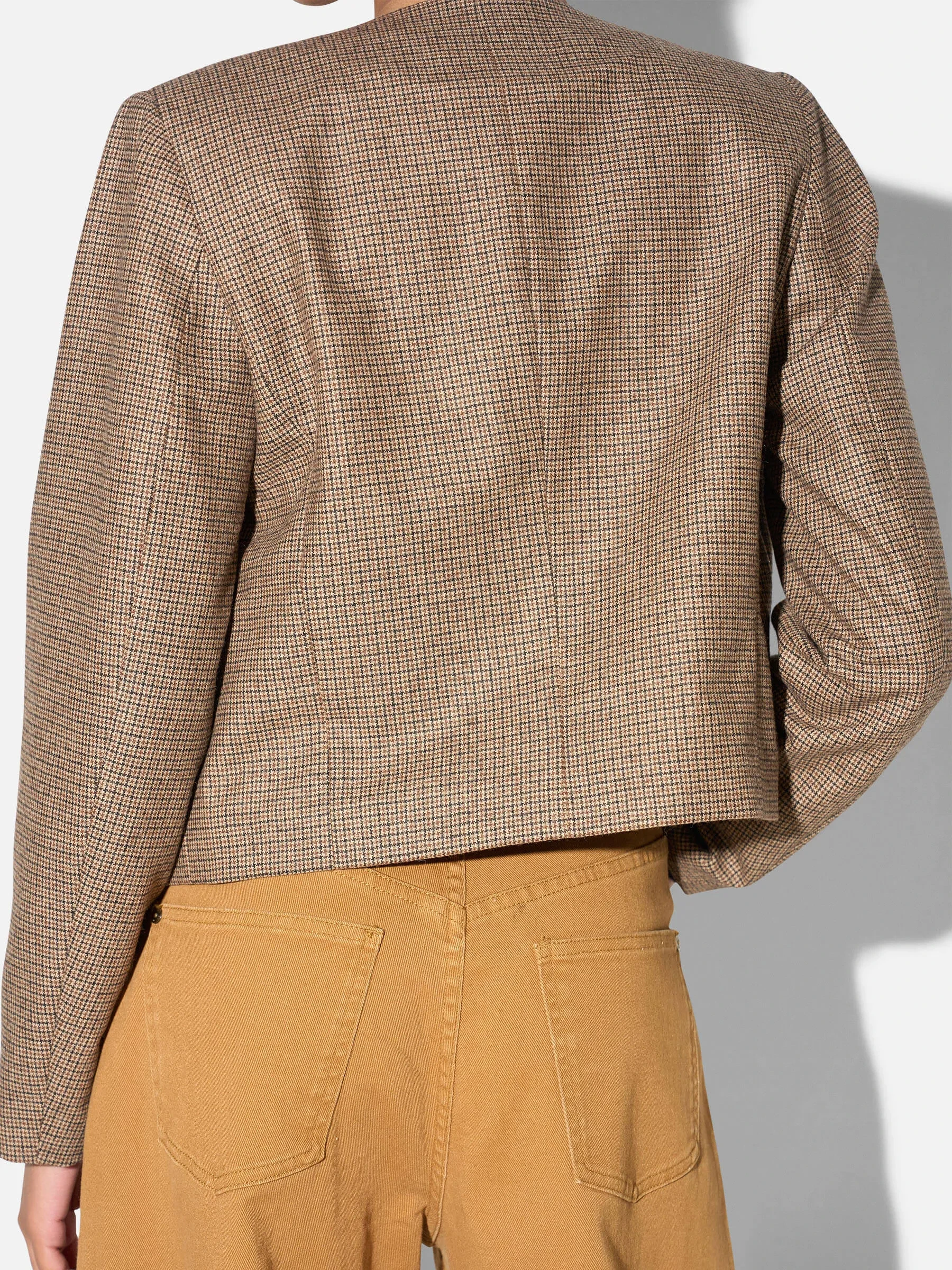 Blazer Dames Jasje Bruin Kleine Ruit Laurent