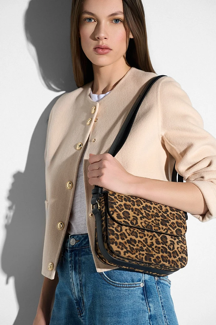 Cashmere Jas Dames Kort Vince Double Face Peach