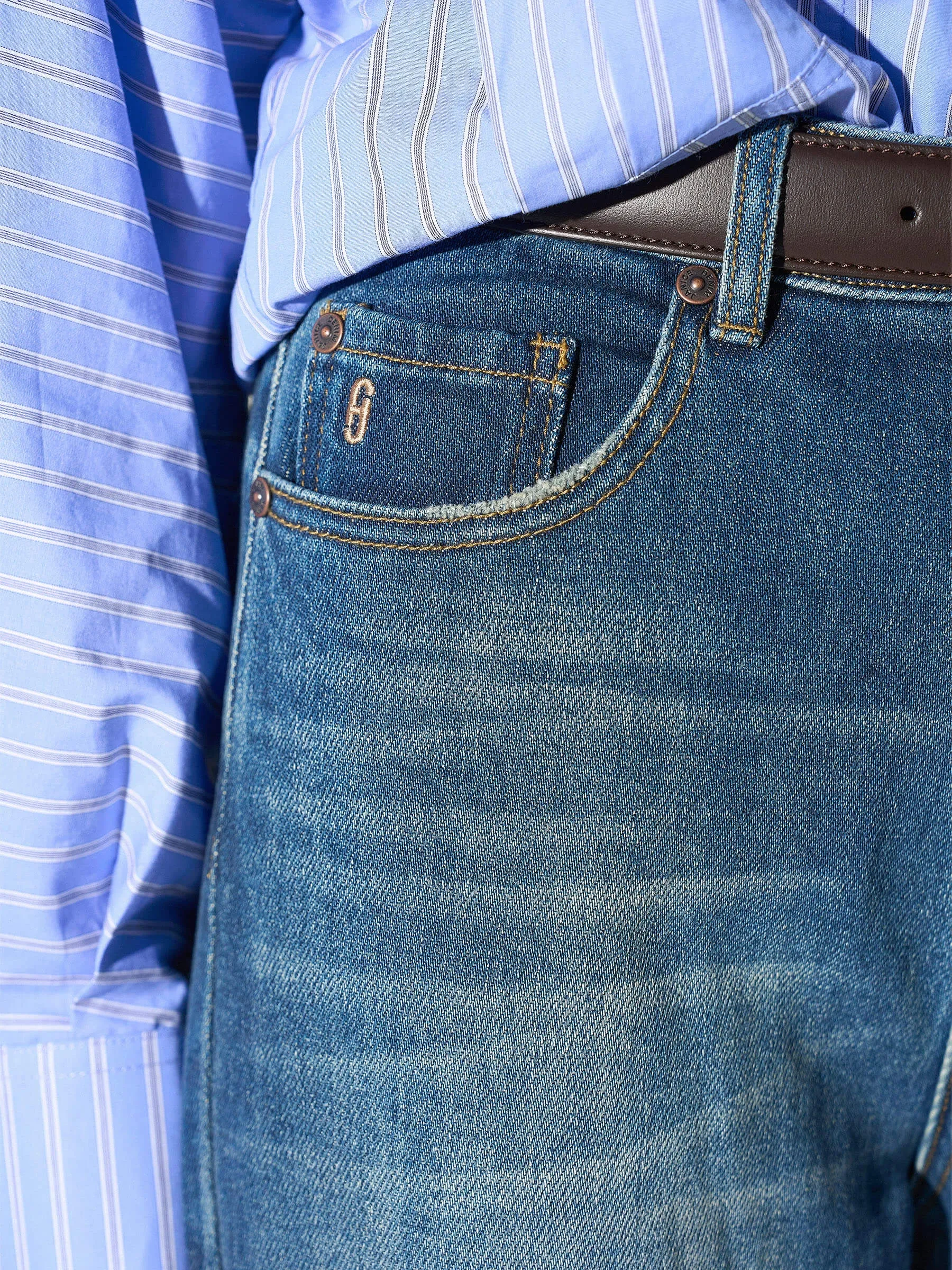 Jeans Dames Rechte Pijp High Rise Stretch Jason Blauw 469