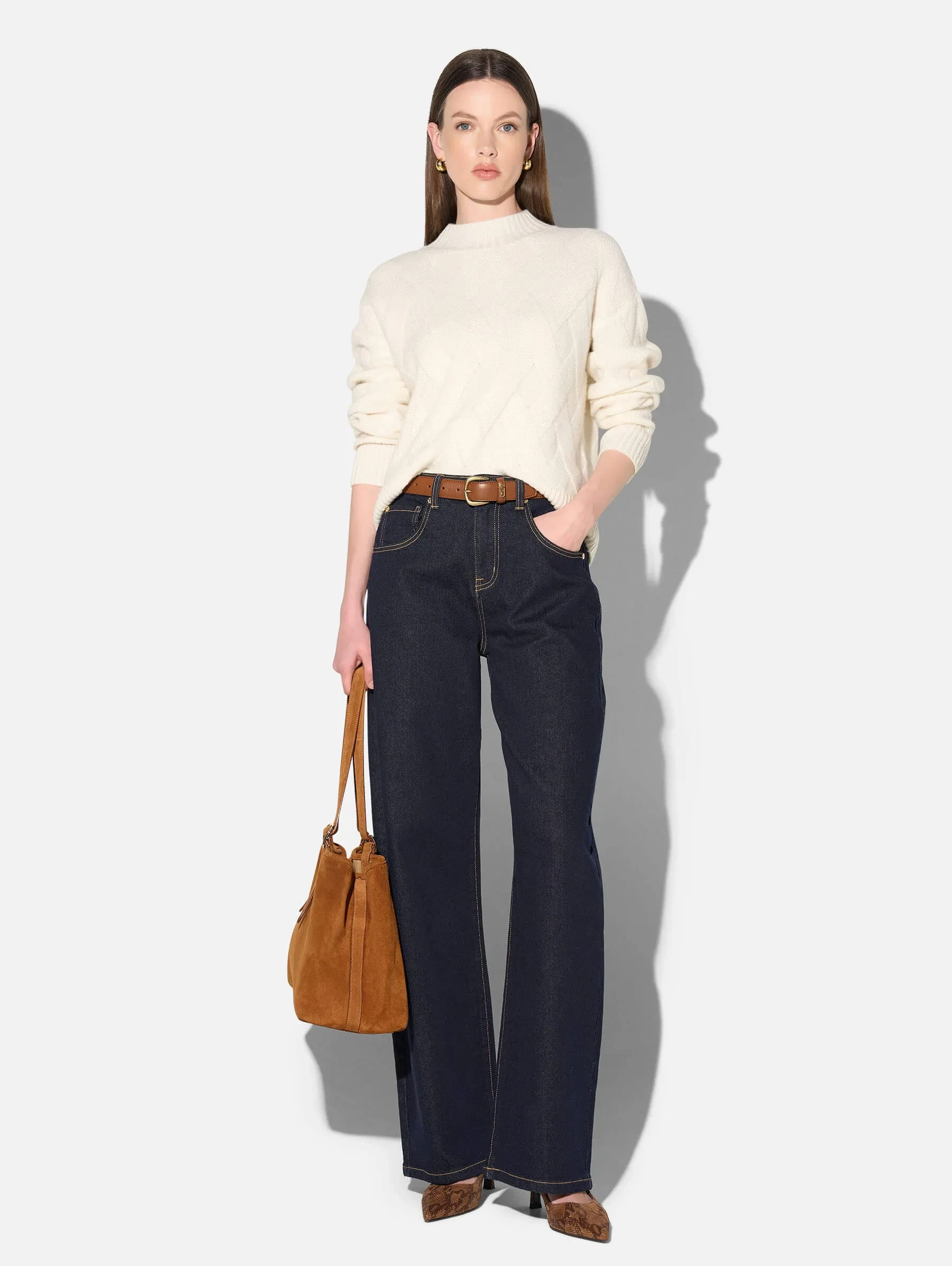 Off White Cashmere Dames Trui Taron